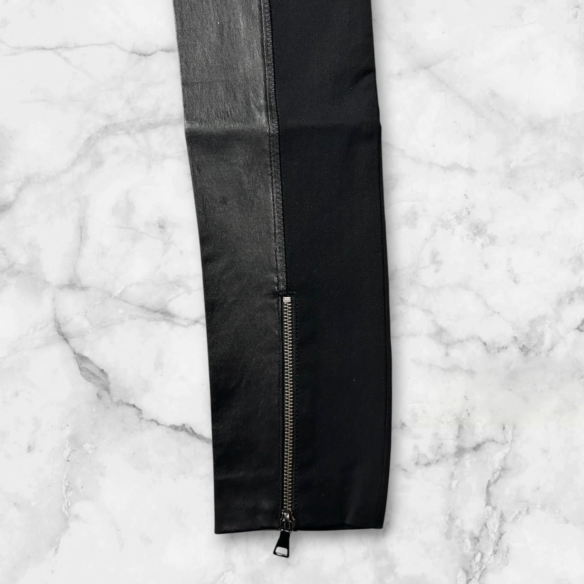 JOSEPH
LEATHER PANEL SKINNY PANTS BLACK