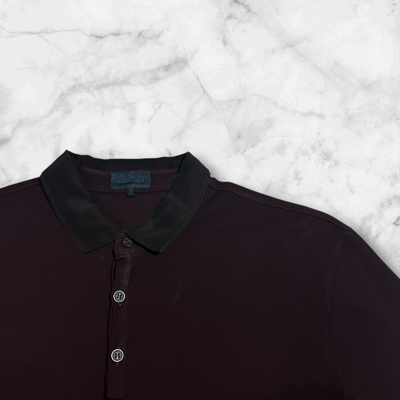 LANVIN BURGUNDY POLO SHIRT