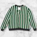 NO BRAND STRIPE CARDIGAN GREEN