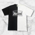 ARIES LOGO T-SHIRT BLACK AND WHITE