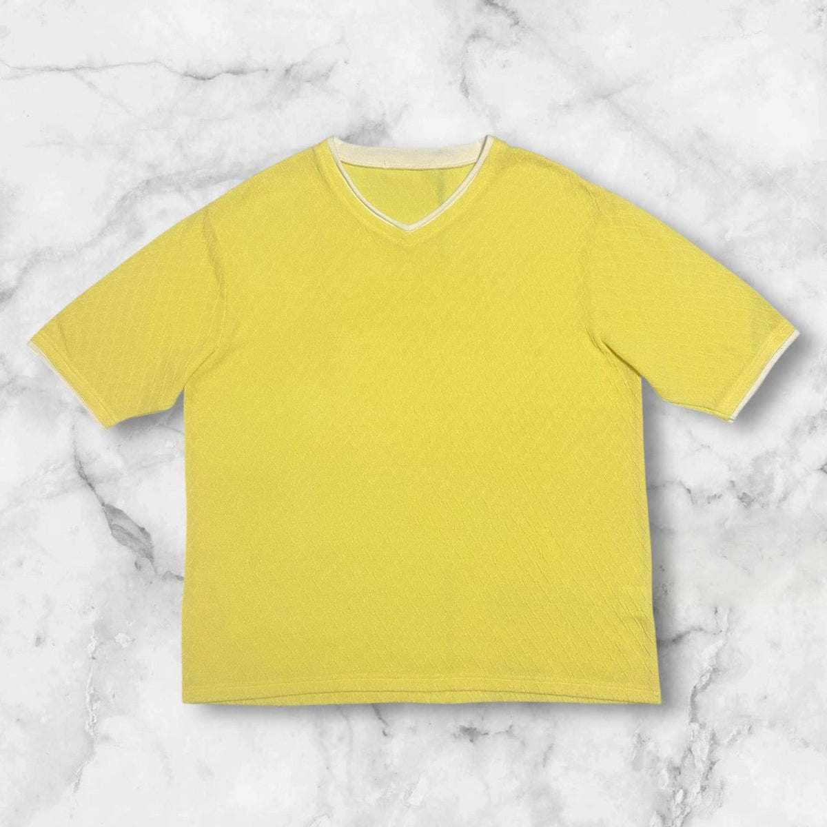 NO BRAND KNIT T-SHIRT YELLOW
