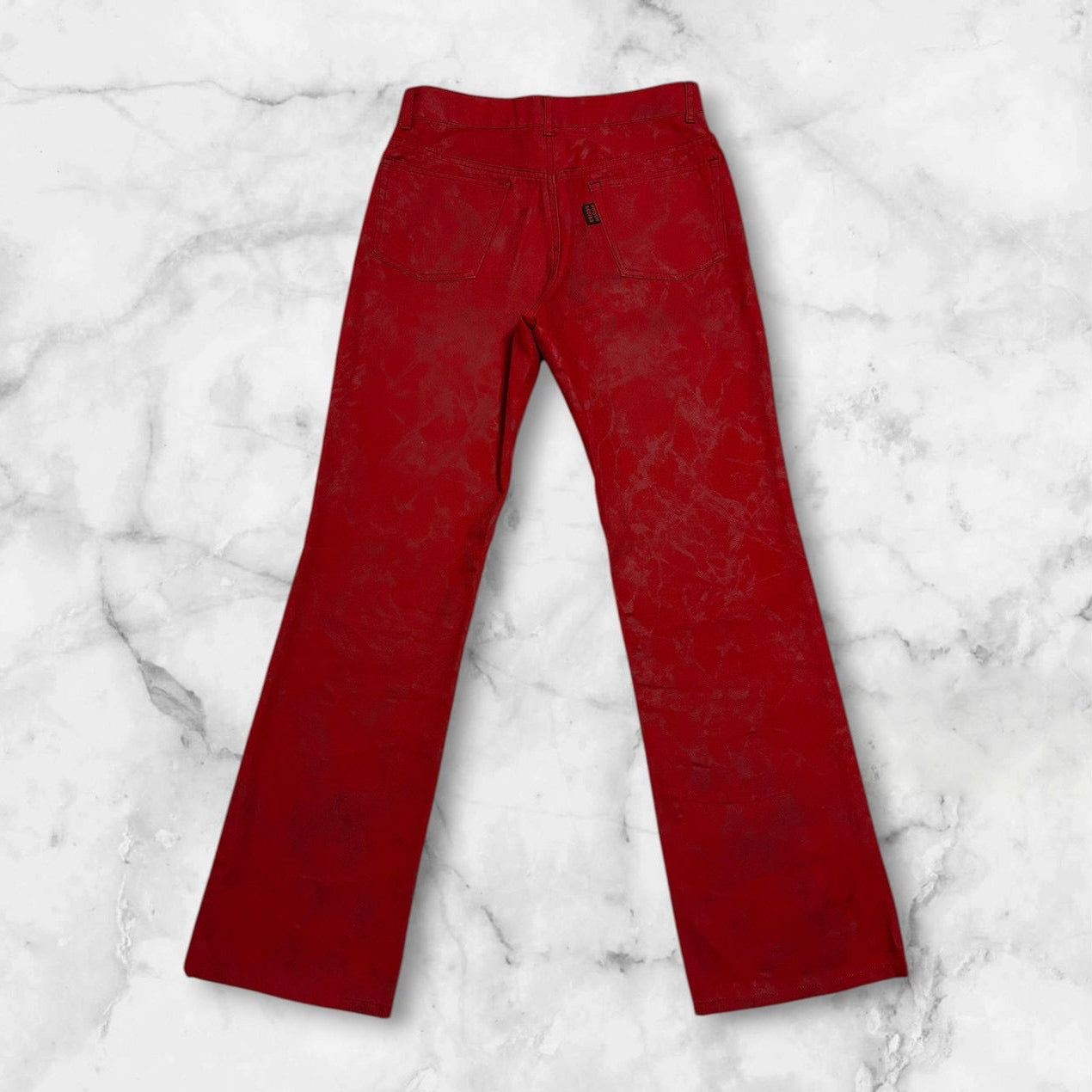 29T295 MEN'S WASHED FLARED PANTS RED