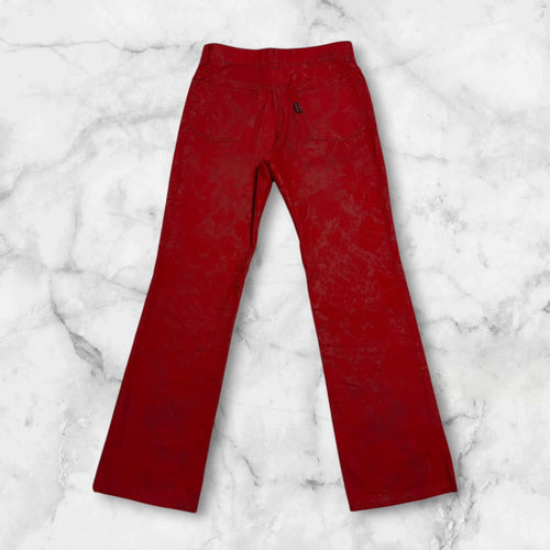 29T295 MEN'S WASHED FLARED PANTS RED