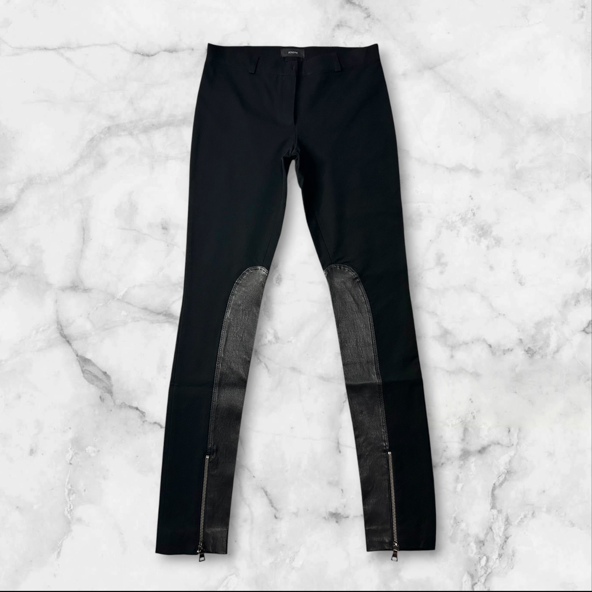 JOSEPH
LEATHER PANEL SKINNY PANTS BLACK