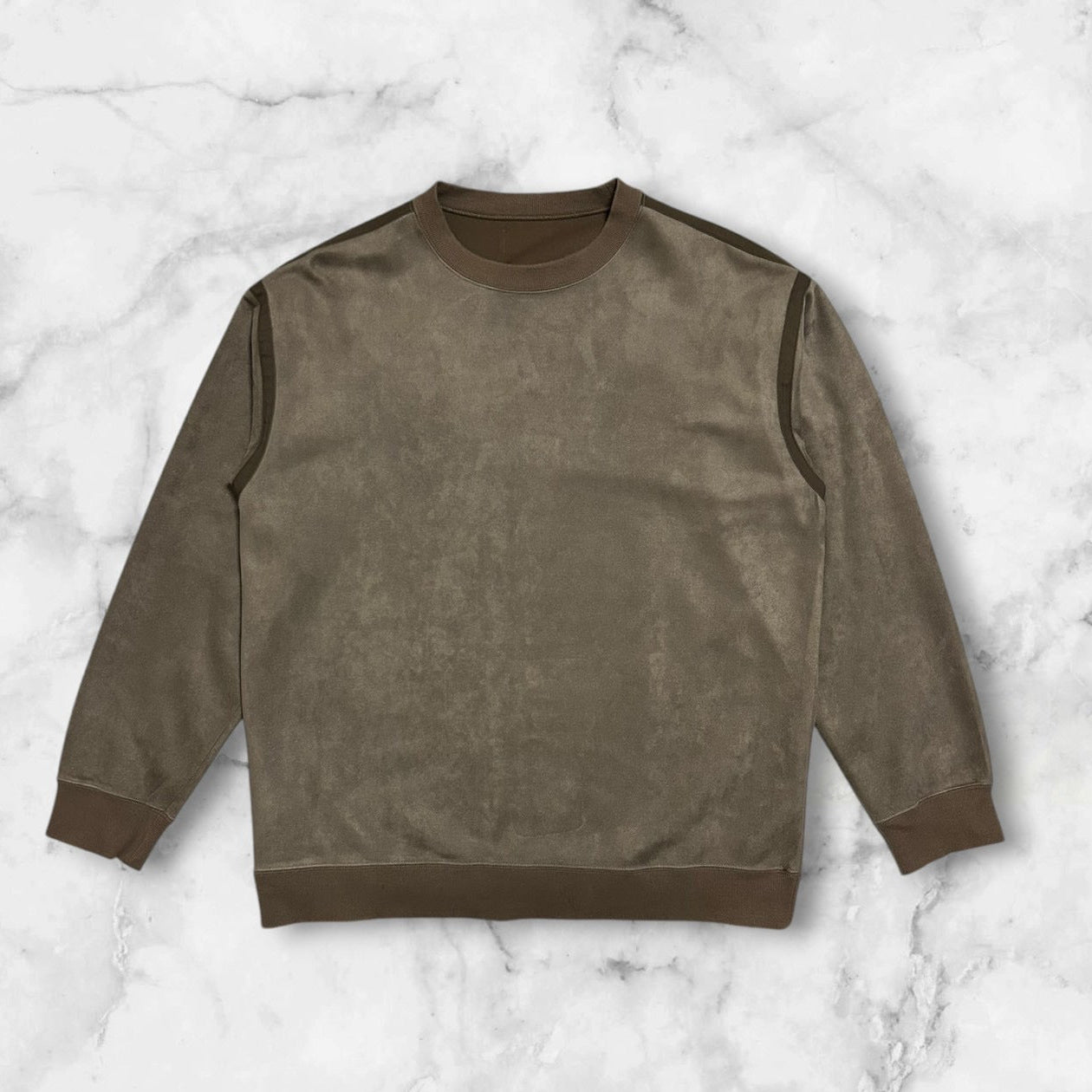 NO BRAND
SUEDE CREWNECK SWEATSHIRT