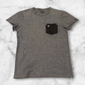 SCHOTT STAR LAETHER POKET T-SHIRT GLAY