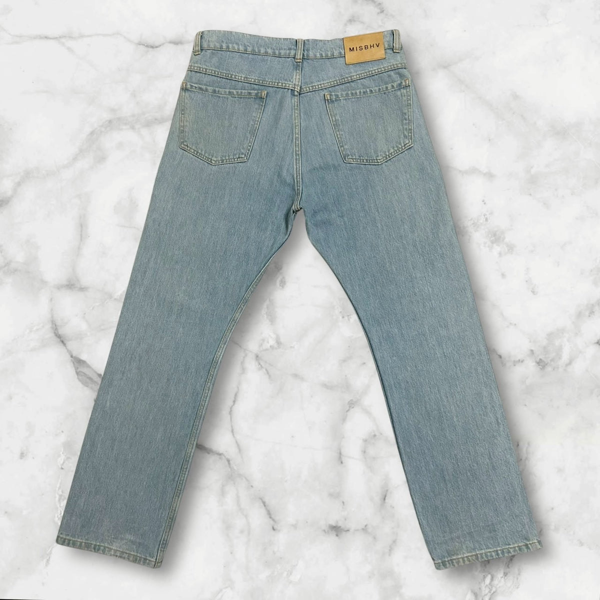MISBHV STUDDED STRAIGHT DENIM PANTS