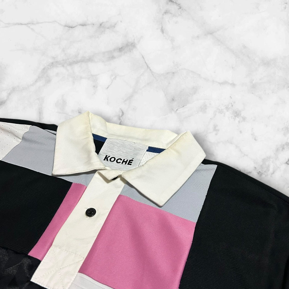 KOCHE'
PATCHWORK COLORBLOCK POLO SHIRT