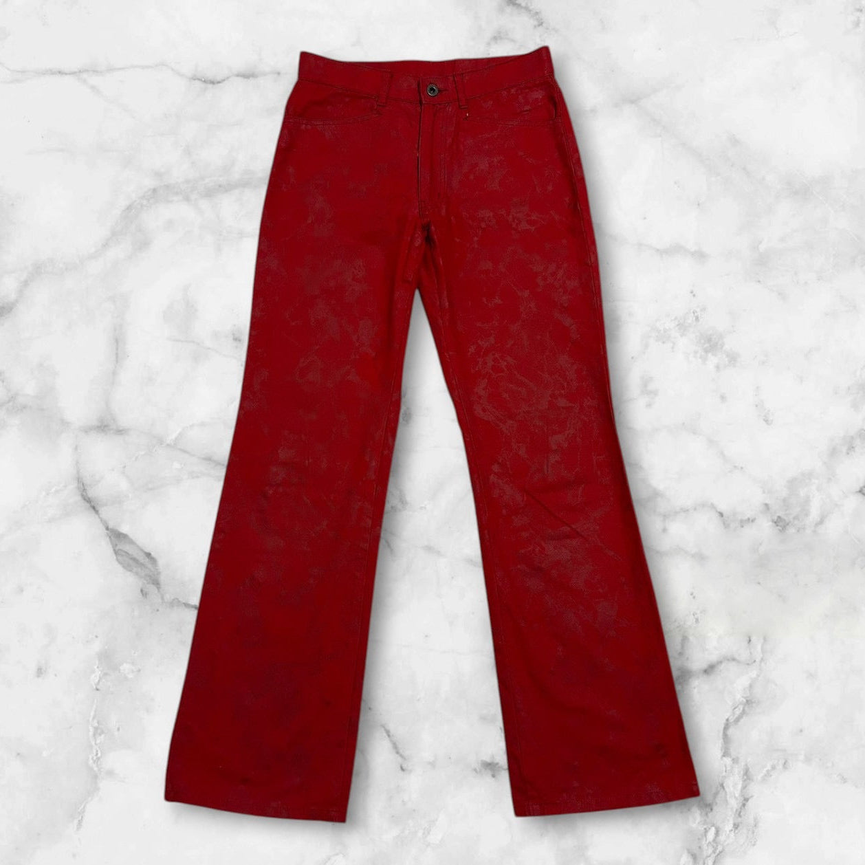 29T295 MEN'S WASHED FLARED PANTS RED