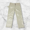 BOTTEGA VENETA FAUX LEATHER STRAIGHT PANTS WHITE