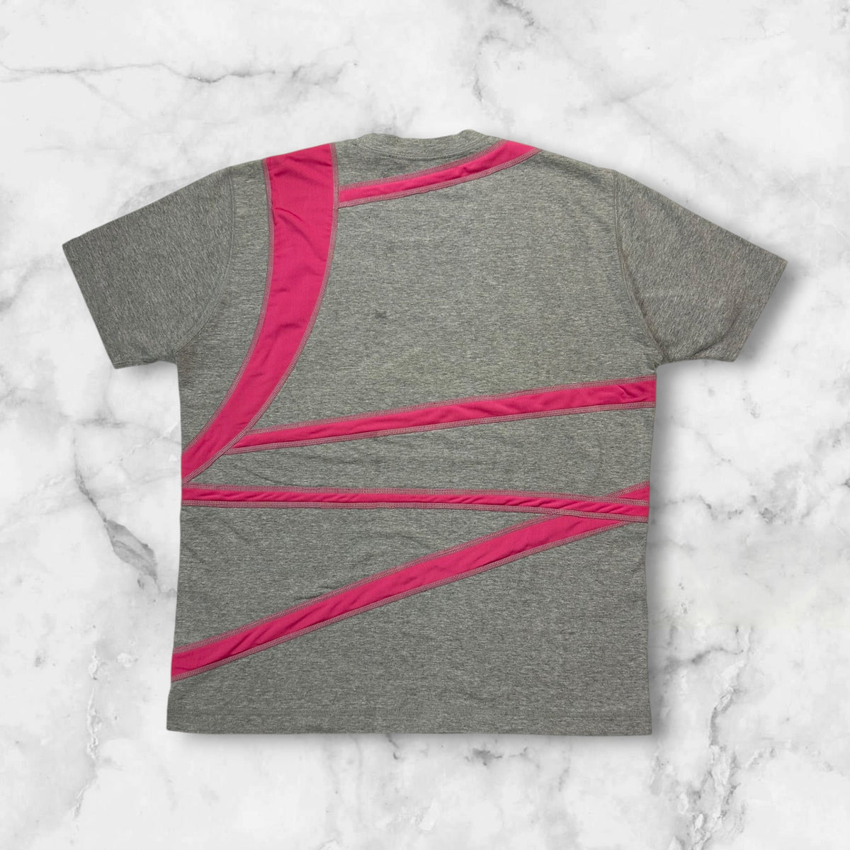 ISSEY MIYAKE TWO TONE           T-SHIRT PINK GREY