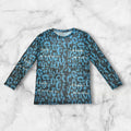 MESH LEAPARD T-SHIRT BLUE
