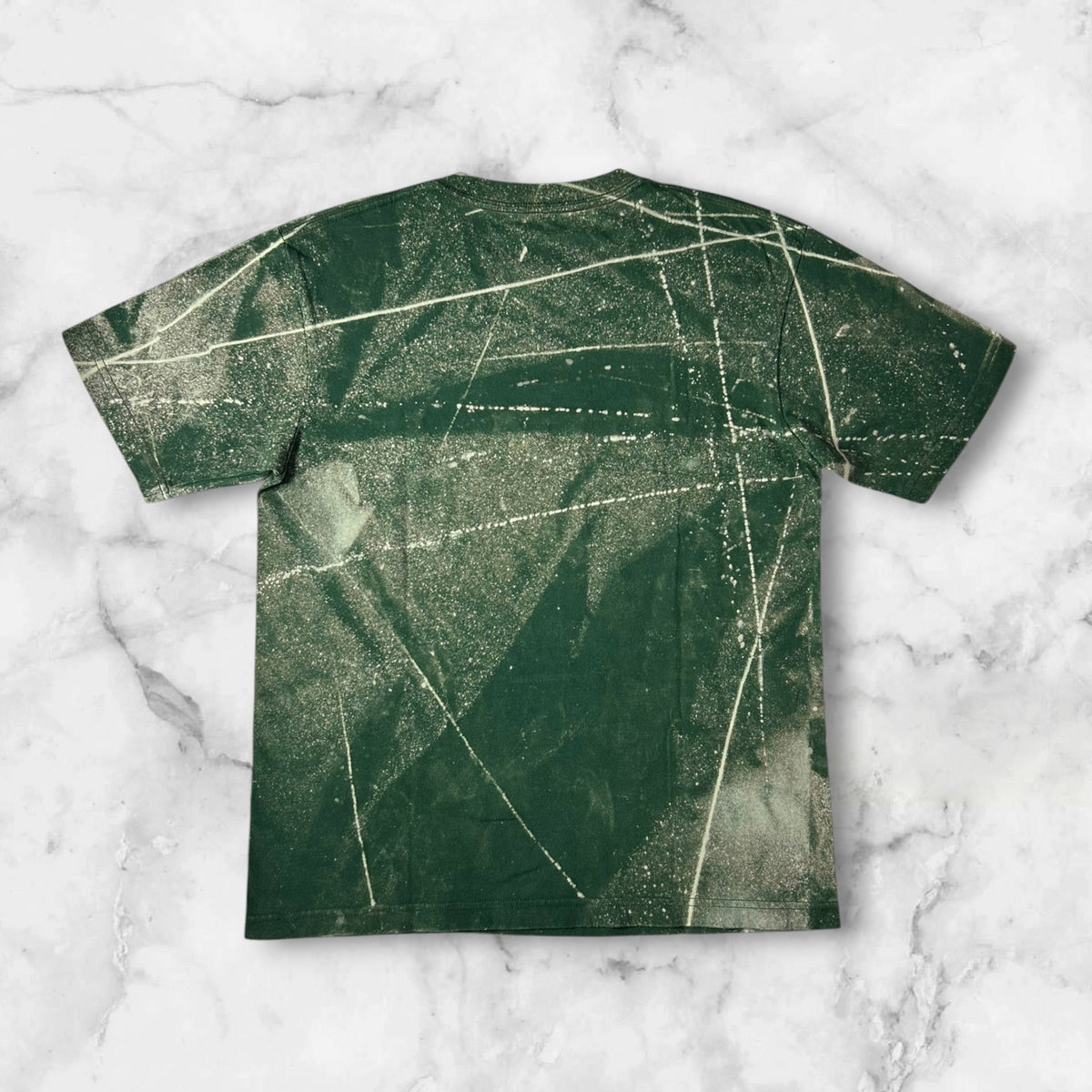 AND PEOPLE ABSTRACT MARBLE GRAPHIC T-SHIRT GREEN