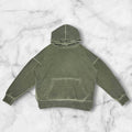 CAMP VINTAGE WASH FRAYED EDGE HOODIE OLIVE