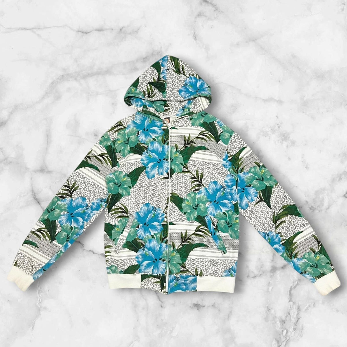 PHENOMENON TROPICAL HIBISCUS ZIP-UP HOODIE