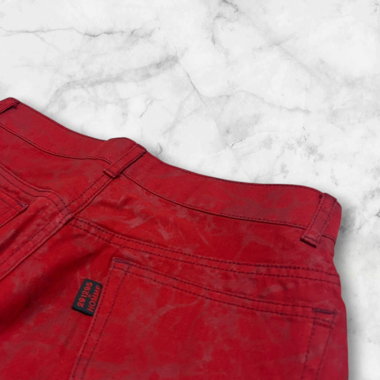 29T295 MEN'S WASHED FLARED PANTS RED