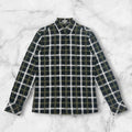 BOTTEGA VENETA CHECKPLAID BUTTON-UP SHIRT GREEN