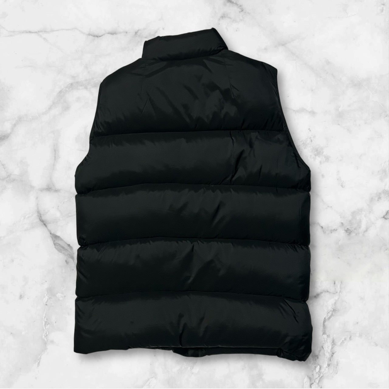 RICK OWENS 2017 LEATHER POCKET DOWN VEST BLACK