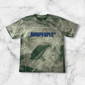 AND PEOPLE ABSTRACT MARBLE GRAPHIC T-SHIRT GREEN