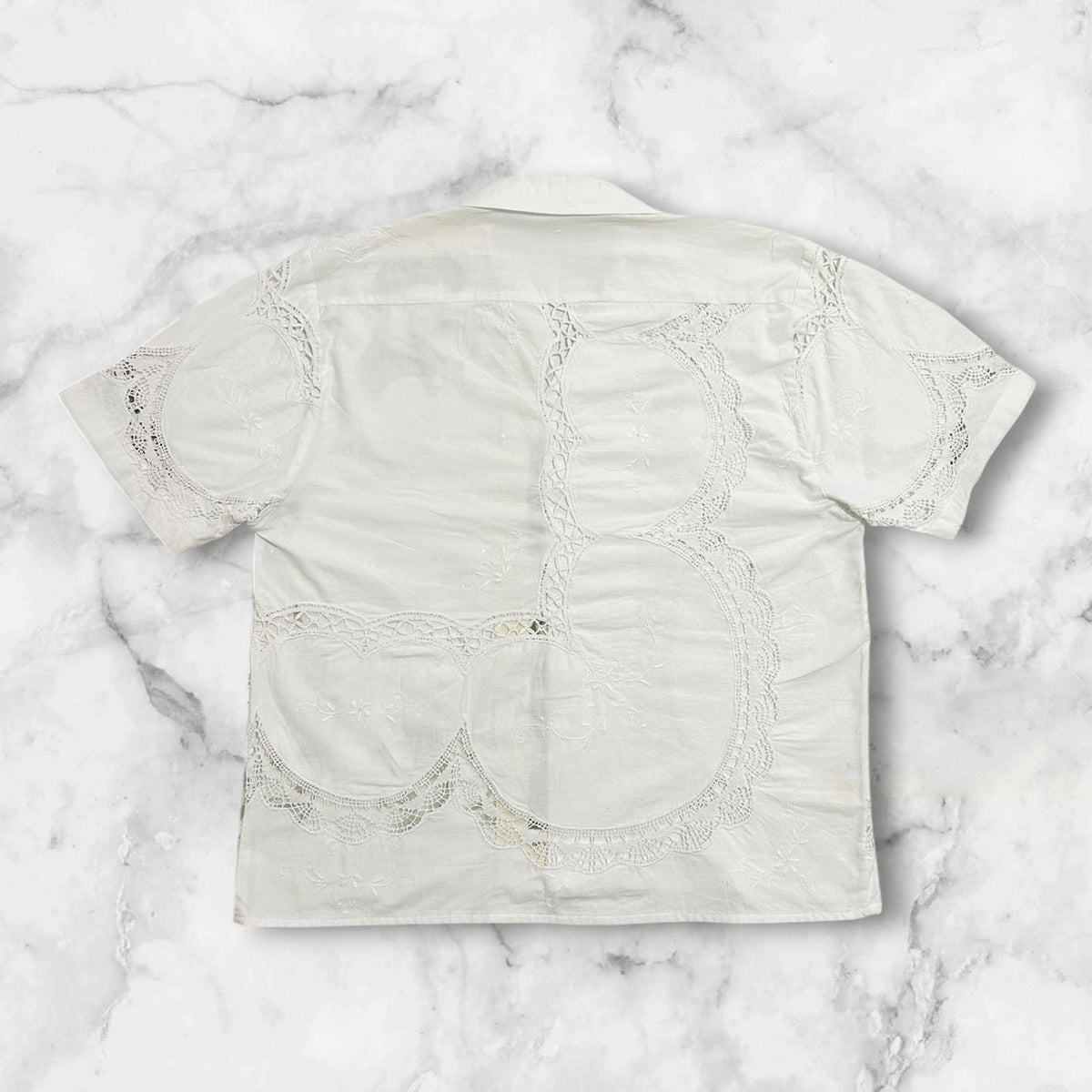 NO BRAND
QUEEN ELIZABETH CAMP COLLAR SHIRT WHITE