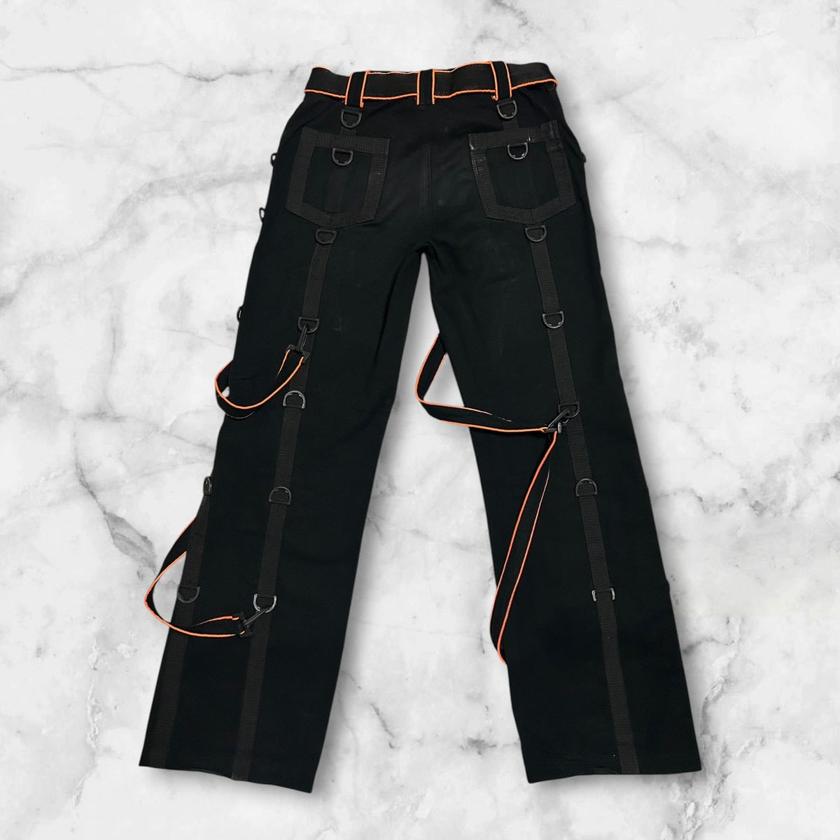 SPACE TRIBE BTECHWEAR STRAP CARGO PANTS BLACK