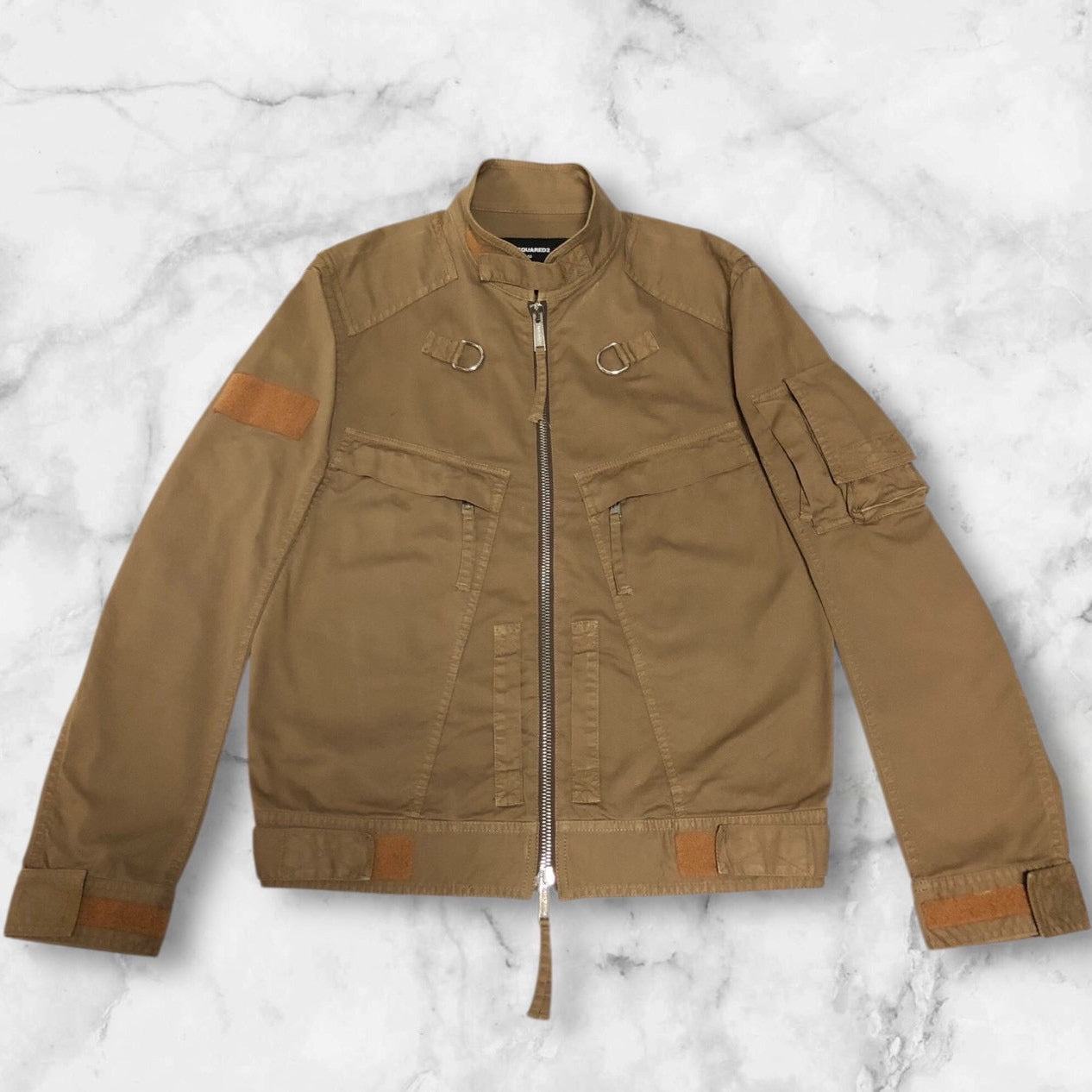 DSQUARED2 UTILITY ZIP JACKET BEIGE