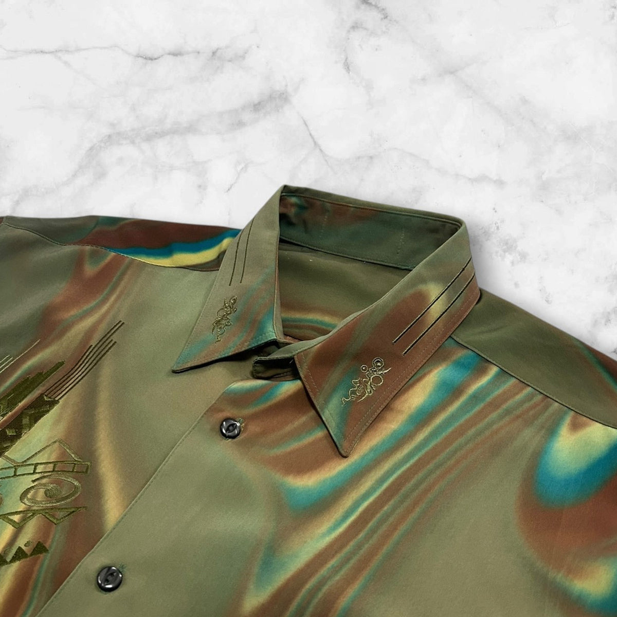 ABSTRACT PATTERN SHIRT GREEN