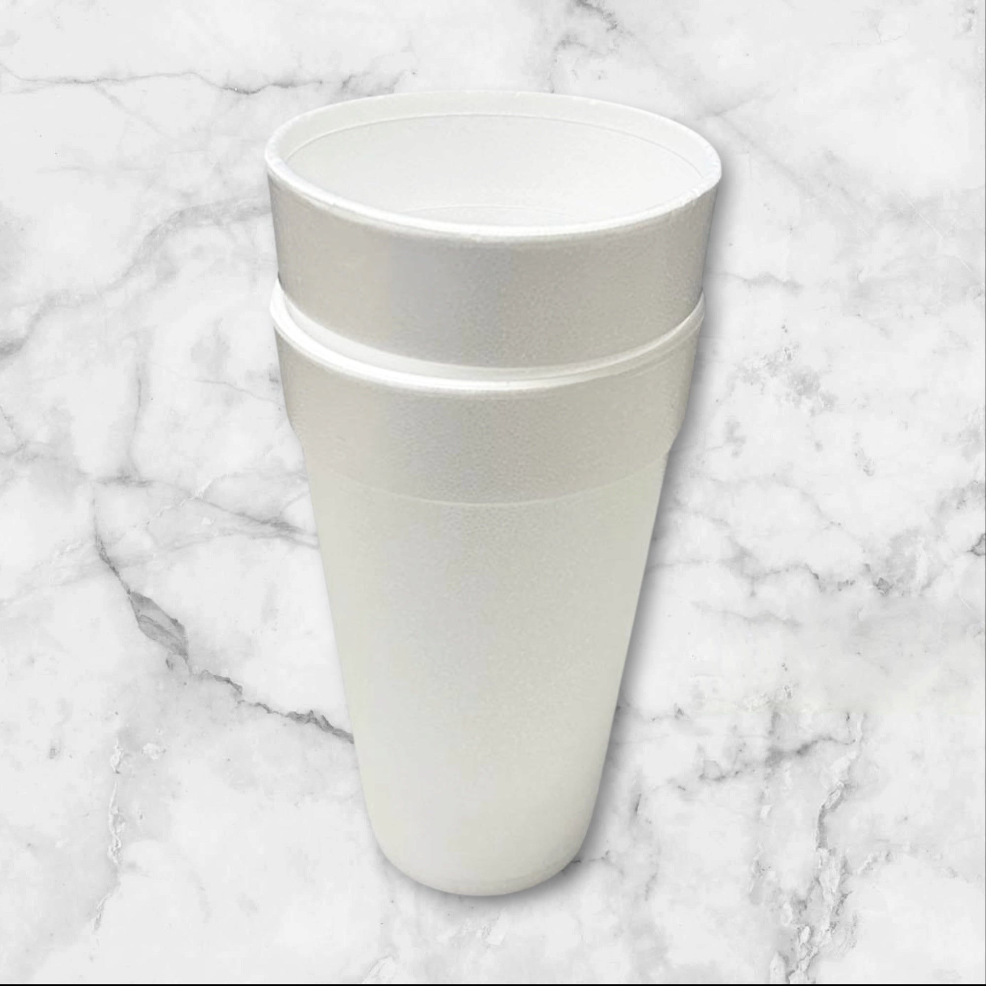 DOUBLE CUP 20oz 2PIECE FOAM CUP